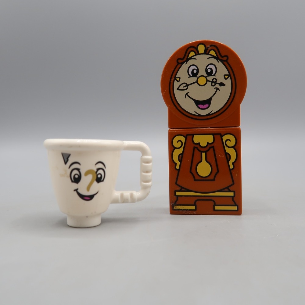Lego Duplo Cogsworth & Chip Cup Minifigure 10877 Beauty Beast Disney lot